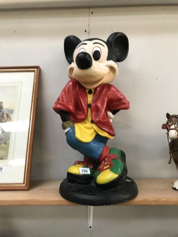 A large Mickey mouse statue