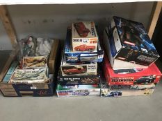 A collection of model kits, mainly boxed, including.Star Wars, Airfix etc.