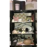 4 shelves of kitchenalia