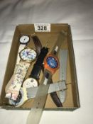 A mixed lot of wristwatches