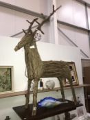 A deer made from twigs