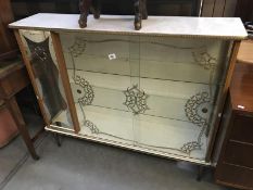 A vintage china cabinet