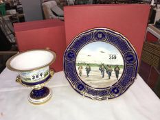 A boxed Spode battle of Britain loving cup No 2 and a Spode battle of Britain Ltd Ed plate