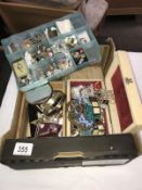 A large box of costume jewellery