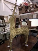 A deer made from twigs