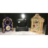 3 vintage clock cases.