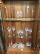 A quantity of cut glass drinking glasses etc.