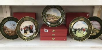 A collection of 5 boxed Spode plates
