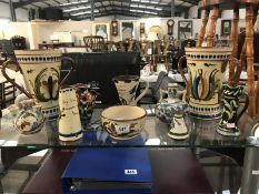 10 items of Aller Vale pottery motto ware
