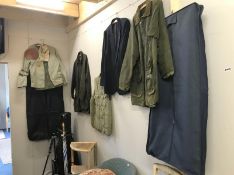 Two shooting jackets, Barbour jackets etc.