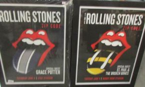 2 framed and glazed limited edition prints 'The Rolling Stones Zop Code' - June 6 with Grace Potter