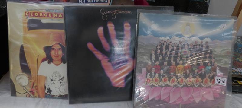 3 George Harrison albums with Dark House, Gate fold and Lyrics.