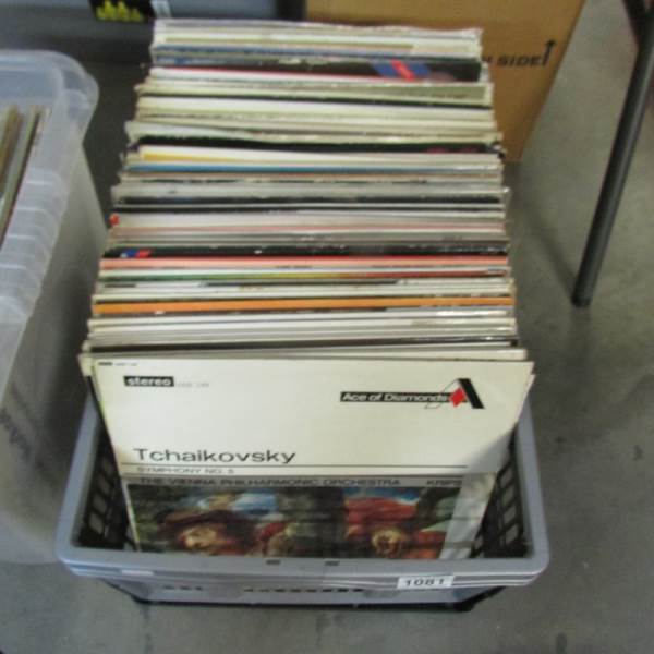 A box of classical records including Ace of Diamonds, Decca CBS, Philip's etc.