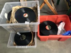 3 crates of 78rpm records including bands,