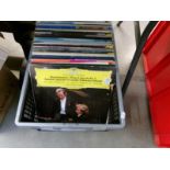 A box of classical records, mainly Deutsche Gramaphon.