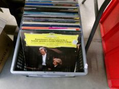 A box of classical records, mainly Deutsche Gramaphon.