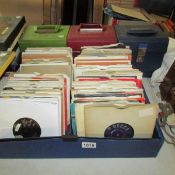 A large quantity of 45 rpm records.