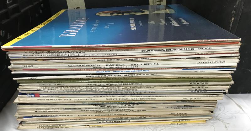 2 record cases of classical records, mostly smaller record labels. - Image 3 of 3