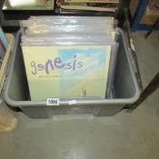 A box of assorted records including Mungo Jerry, ELO, Genesis etc.