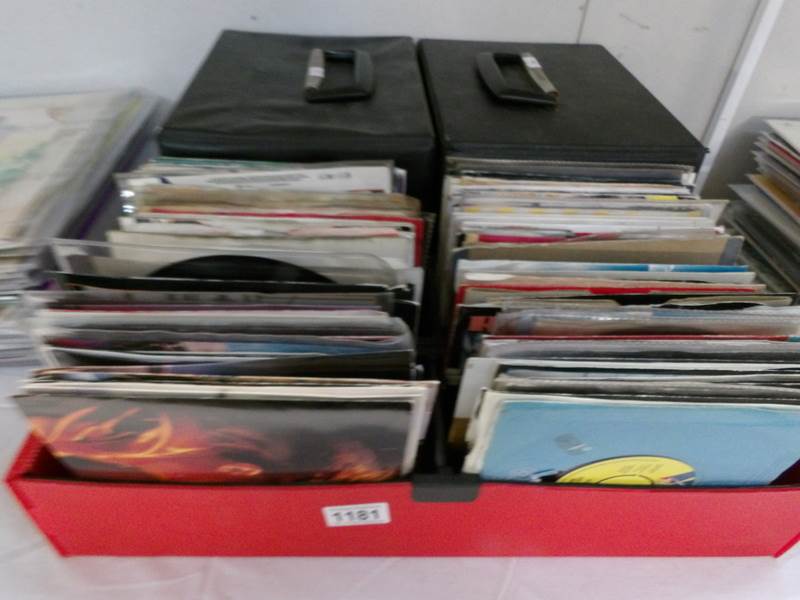 4 boxes of 45's, soul, pop, rock including some 1960's.