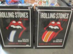 2 framed and glazed Bravado limited prints of 'The Rolling Stones Zip Code' - June 17 with Brad