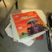 A mixed lot of old records including 48 rpm and LP's.