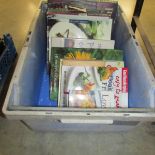 A box of mainly cookery books.