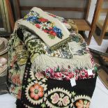 A good lot of tapestries and woolwork including bell pulls.