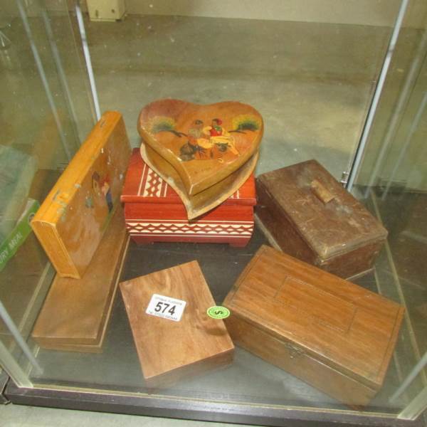 A mixed lot of assorted boxes including inlaid.
