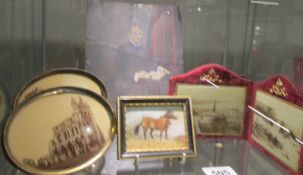 An interesting collection of framed 19th century photograph's etc.