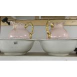 2 jug and basin sets, a/f.