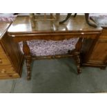 A Victorian fold over table (suffered worm).