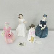 4 Royal Doulton figurines.