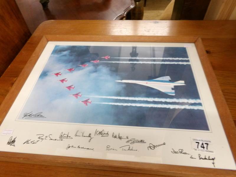 A framed and glazed Red Arrows print.