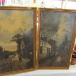 A pair of 19th century oil on canvas rural scenes by Florence Dundas.