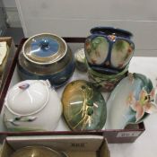 An interesting lot of lidded and other bowls including Carltonware lustre bowl.