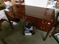 A mahogany desk.