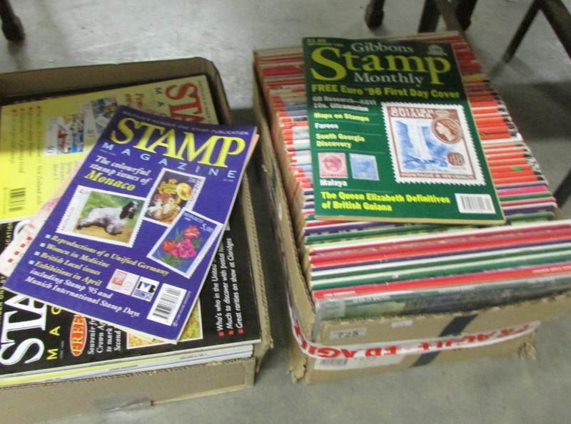 2 boxes of Stamp Magazine and Stamp Monthly.