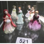 A set of 6 miniature figurines.