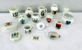 A mixed lot of crested china etc.