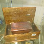 A wooden box and a smaller example.