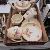 A Crown Devon Queen Anne pattern 2 person tea set.