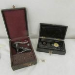 2 cased sets of 'watch makers' tools.