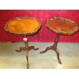 Two tripod wine tables