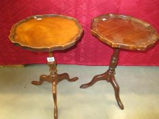 Two tripod wine tables