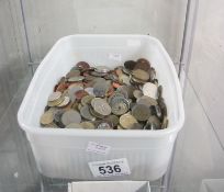 A tub of mixed coins