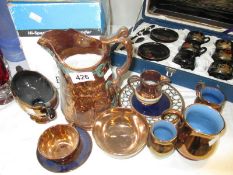 A collection of lustreware