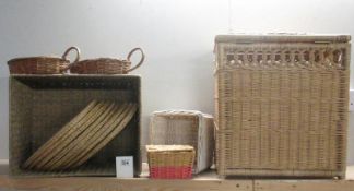 A collection of baskets and wicker ware