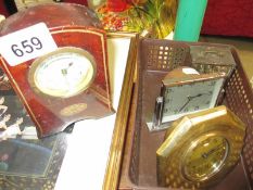 4 small 1930's mantel clocks