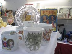 A collection of Coronation ware including mugs,
